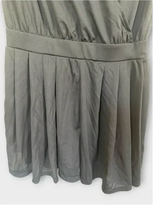 Size M Halara V Neck Short Sleeve Pocket Waffle Casual Romper thumbnail 4
