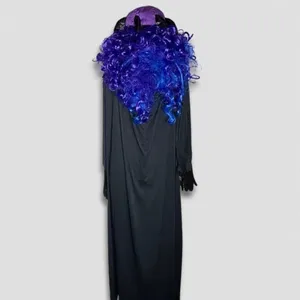 California Costume Spider Skeleton Hat Gloves Purple Black M/L thumbnail 2