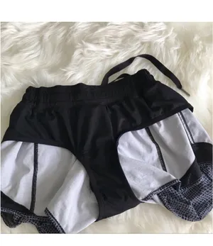 Lululemon hotty hot 4” running short fall net white black thumbnail 7