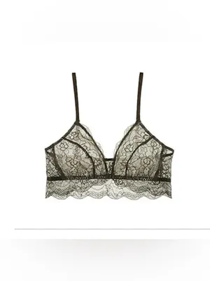 2 Sheer Lace Bralettes in Lilac and Green thumbnail 2