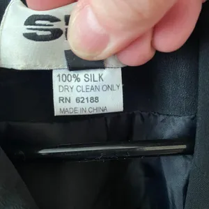 SILX 6 Black Silk Double Breasted Blazer Jacket Vintage 90s minimalist thumbnail 5
