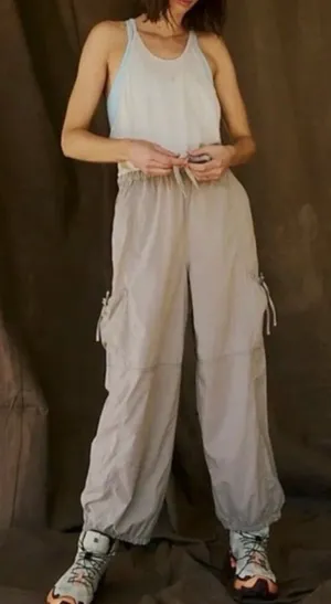NWOT Free People Light Tan Joggers thumbnail 1