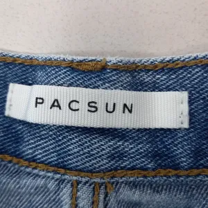 PacSun 25 Vintage High Rise Denim Raw Hem Distressed Shorty Shorts thumbnail 7