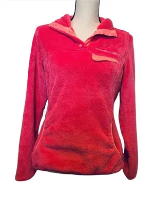 Free Country Womens Size Small‎ Pink Fleece Pullover Jacket Winter Long Sleeve thumbnail 1