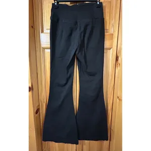 Free People We The Free Black Flare Pants Crossover V-Waist Bell Bottom Jeans 26 thumbnail 2