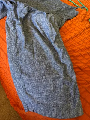 Old Navy XL Chambray Linen Blend Wide Leg Jumpsuit | Adjustable Straps | Pockets thumbnail 6