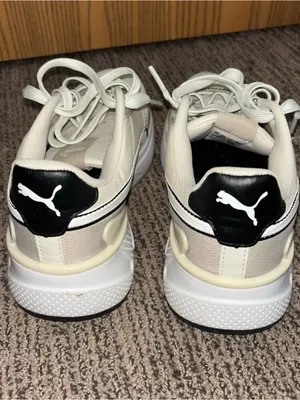Puma Cream/Tan Lace-Up Sneakers thumbnail 5