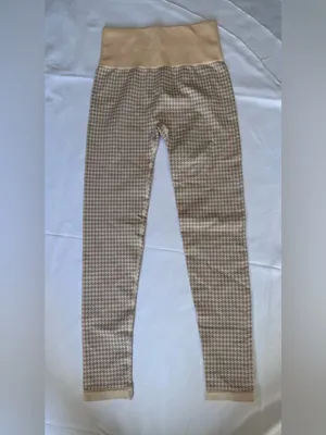 Varley Pink and Purple Hobart Houndstooth Ribbed Seamless Leggings Size L/XL thumbnail 5