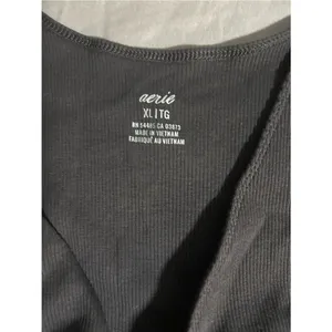 aerie Black Ribbed Twist-Front Mini Dress Size XL thumbnail 3