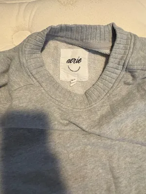 Aerie Crewneck Sweatshirt Grey Oversized thumbnail 2