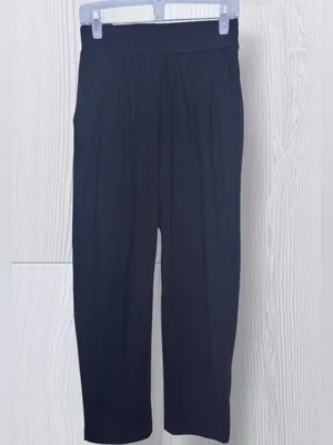 YOGALICIOUS Black Casual Wide Leg Lounge Pants | High Smocked Waist thumbnail 3