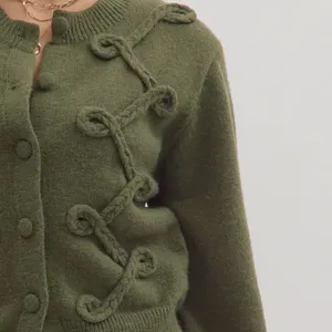 Entro Looped Trim Knit Cardigan thumbnail 4