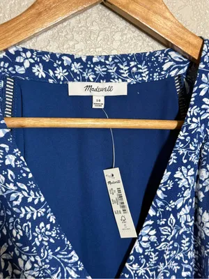 Madewell tie waist tiered mini dress thumbnail 2