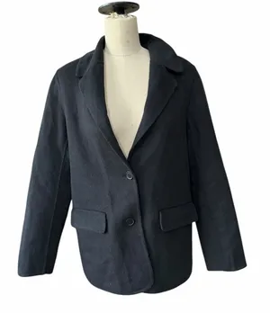 Abercrombie & Fitch Black Wool‎ Blend Pea jacket size medium thumbnail 1