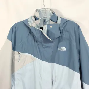 The North Face XL Jacket Colorblock Windbreaker Hooded Blue‎ Hiking Coat C thumbnail 13