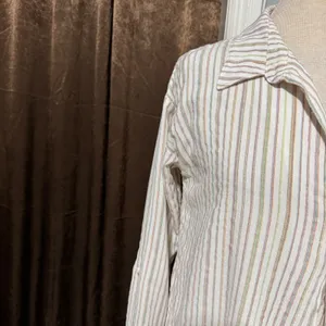 Free People Striped Tunic Shirt‎ Womens XS Long Sleeve Boho Split Neck Pullover thumbnail 12