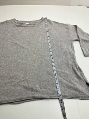 Pact Womens Grey Gray Lightweight‎ Pullover Sweater 100% Organic Cotton Large thumbnail 6