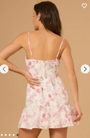 Altard State Maeve Floral Mini Dress Pink and white with bows thumbnail 3
