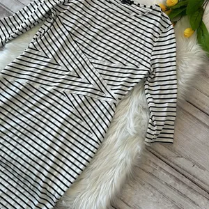 Women 3/4 Sleeve Striped Work Wear Business Cocktail Pencil Dress Size X-Large thumbnail 3