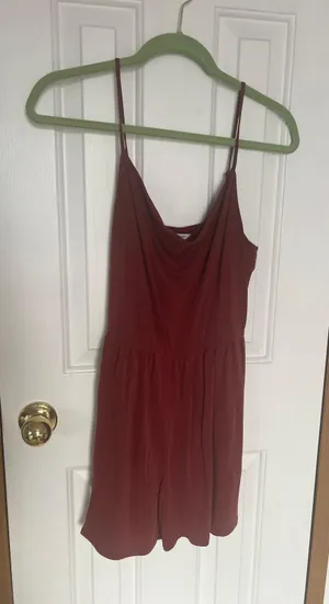 Pink Slouch Neck Romper thumbnail 1