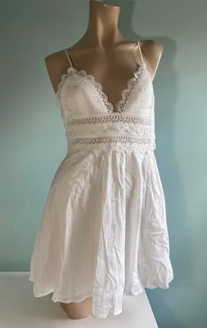 Forever 21 Ivory Lace Crochet Dress thumbnail 1