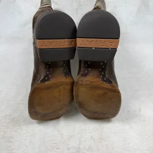 Ariat Circuit Patriot Weathered Tan Leather Square Toe‎ Boots 7B Heritage thumbnail 14