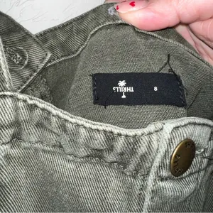 Thrills Catherine Olive Green Denim Button‎ Down Overall Dress thumbnail 7
