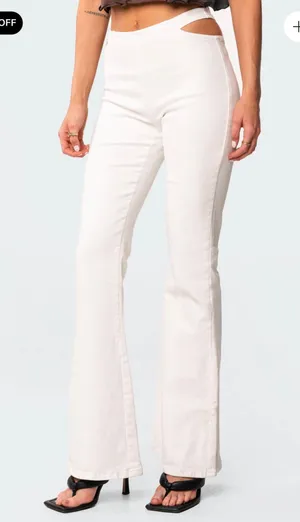 Edikted Kira Cut-Out Flared Jeans thumbnail 2