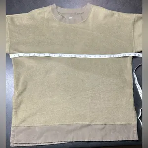 Aerie Size M Oversized Brushed Fleece Olive Green Pullover Tunic Sweatshirt thumbnail 5