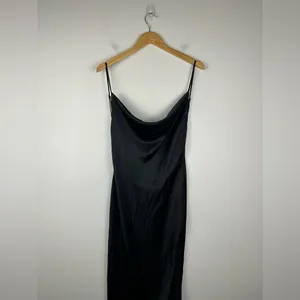 Oh Polly Carmela Cowl Neck High‎ Slit Maxi Dress in Black Women’s Sz 8 NWT thumbnail 3