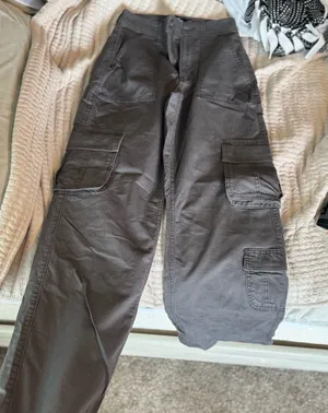 Hollister Dark Grey Cargo Baggy Pants Size 000 or 23 thumbnail 1