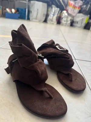 Steve Madden brown suede ankle bootie/sandal combo  thumbnail 4