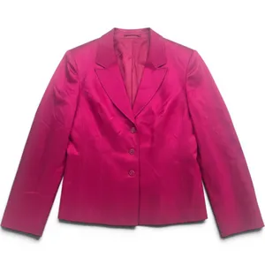 Talbots Blazer Womens 16 Silk Cotton Blend Pink Single Button Professional EUC thumbnail 1