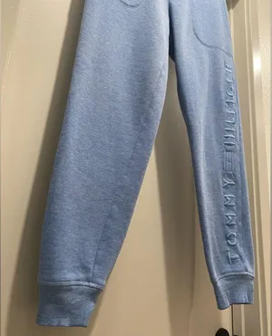 Women's Light Blue Drawstring Sweatpants Joggers - Small thumbnail 5