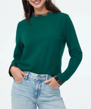 J.Crew Tartan ruffle thumbnail 1