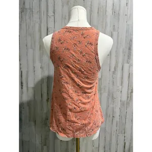 American Eagle Outfitters Tank Top‎ Womens XS Peach Pink Floral Scoop thumbnail 4