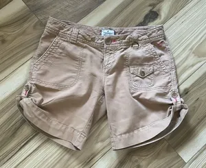American Eagle Women's Tan and Pink Shorts S thumbnail 1