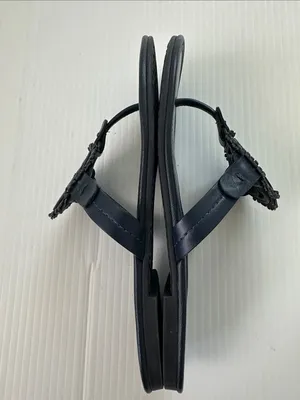 Tory Burch Navy Miller Fringe Sandals Navy, 6.5 thumbnail 5