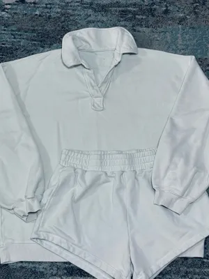 Daily Drills Set Oversized Collared Crew & Super Shorts Surf XS/S thumbnail 2
