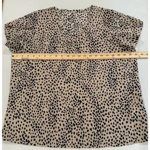Cheetah Animal Print Top Women XL Lightweight Work Career Office Travel Vacation thumbnail 5