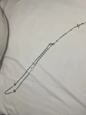 Vintage Basilica San Pietro Blue Faux Pearl Rosary Italy Catholic Prayer Beads thumbnail 2