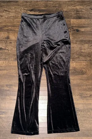 Wild Fable Black Velvet Flare Pants thumbnail 1