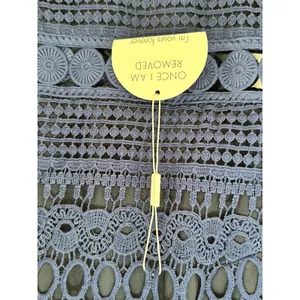 Two Sisters The Label Navy Blue Lace Mini Dress Long Sleeve Mock Neck US 4 NWT thumbnail 8