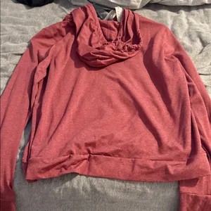 Vuori Maroon Hoodie with Cream Drawstrings thumbnail 4