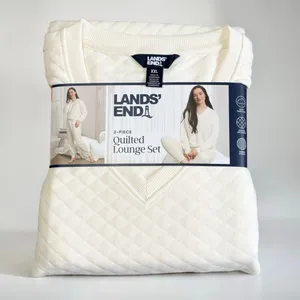 Lands’ End Ivory Quilted Lounge Set XXL thumbnail 2