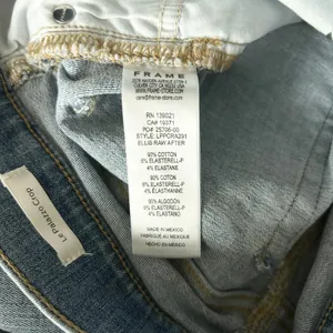 Frame Le Palazzo Crop High Rise Wide Leg Raw Hem Jean Light Wash Size 27 thumbnail 7