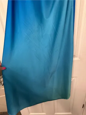 12th Tribe Natalia Blue Ombre Strapless Maxi Dress size small thumbnail 12