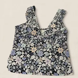 Source Unknown Tankini bikini set | Micro floral colorful ruffle purple Size XXL thumbnail 3