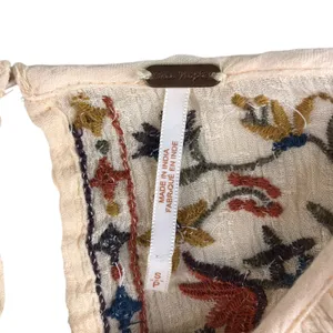 FREE PEOPLE Wild Flowers Embroidery Blouse Sz S Cream Crepe Boho Western Gypsy thumbnail 12