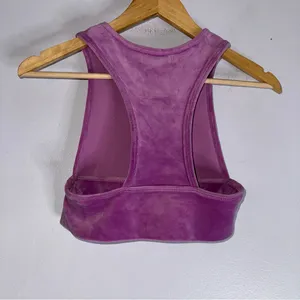 juicy couture Small Crop‎ Bling Crop Top Velour Sport Bra Lollipop Pink CP thumbnail 2